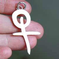Louis Bertignac, French rock singer’s logo pendant in sterling silver