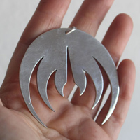 Magma deluxe, rock band Logo pendant in sterling silver