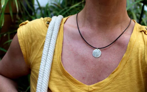 Make a wish, dandelion seed pendant in sterling silver