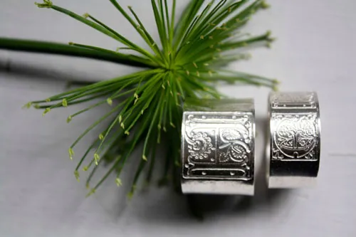 Medieval illumination, Middle Ages illumination ring in sterling silver