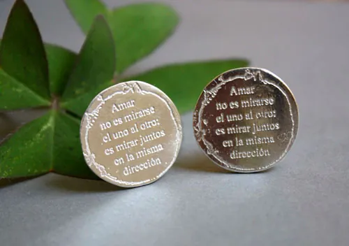 Mirar juntos, Little Prince quote cufflinks in sterling silver