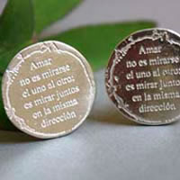 Mirar juntos, Little Prince quote cufflinks in sterling silver