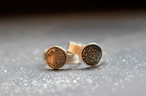 Moon phase, customizable lunar ring in sterling silver