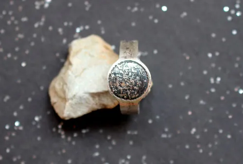 Moon phase, customizable lunar ring in sterling silver