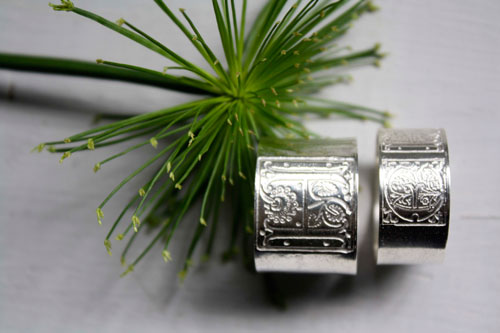 Medieval illumination, Middle Ages illumination ring in sterling silver