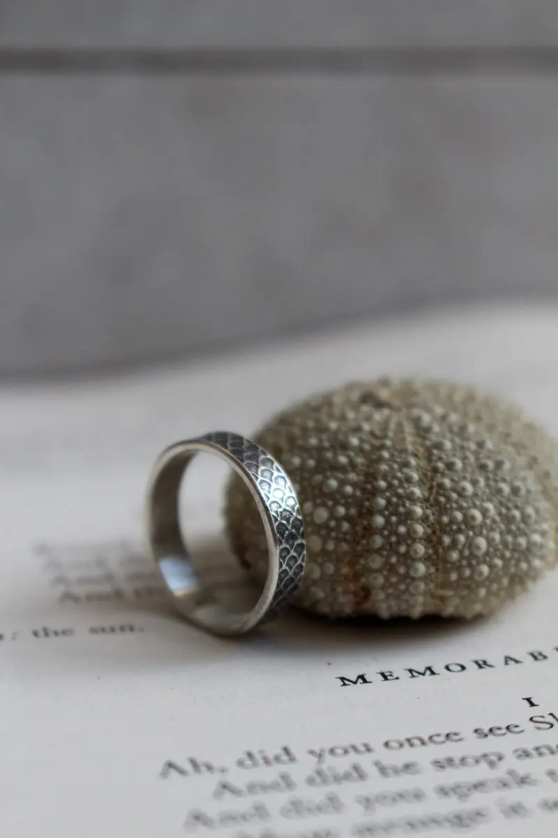 Nereid, Greek mythology and scales ring in silver