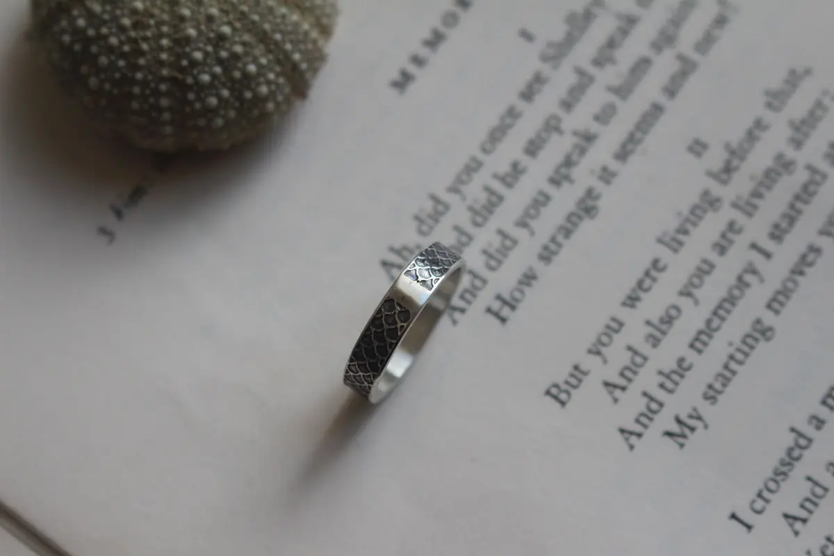 Nereid, Greek mythology and scales ring in silver