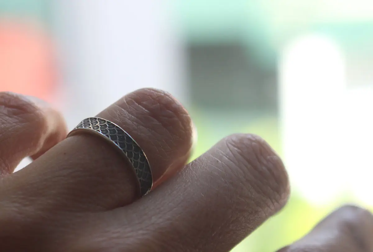 Nereid, Greek mythology and scales ring in silver