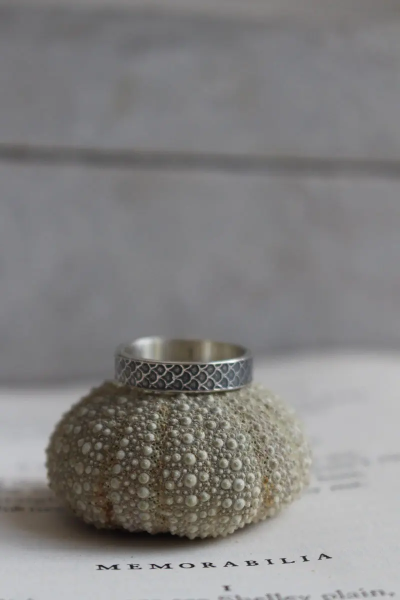 Nereid, Greek mythology and scales ring in silver