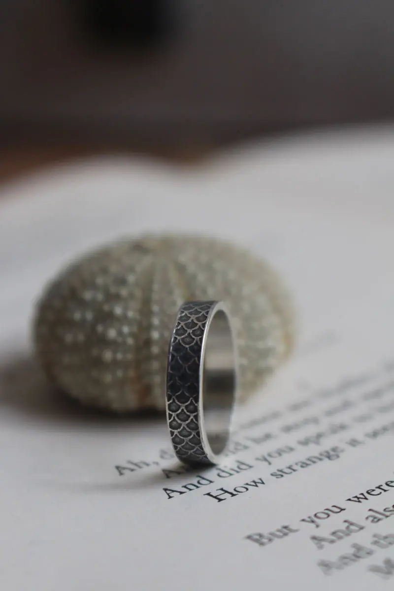 Nereid, Greek mythology and scales ring in silver