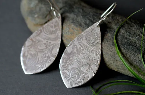 Nishikigoi, Japanese koi fish earrings in sterling silver