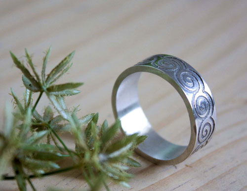 Njord, Viking wave ring in sterling silver