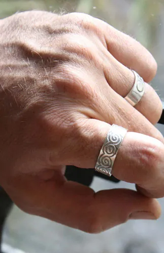 Njord, Viking wave ring in sterling silver