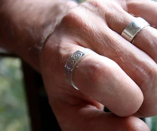 Njord, Viking wave ring in sterling silver