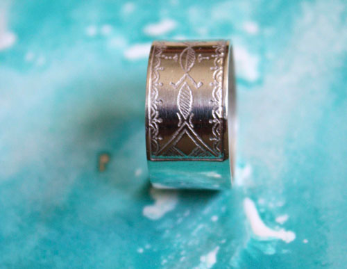 Nomad, tribal Tuareg ethnic ring in sterling silver