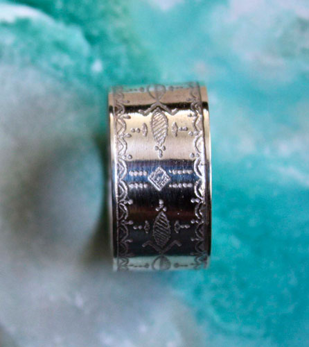 Nomad, tribal Tuareg ethnic ring in sterling silver