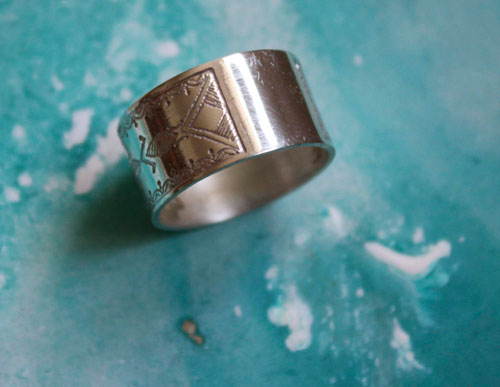 Nomad, tribal Tuareg ethnic ring in sterling silver