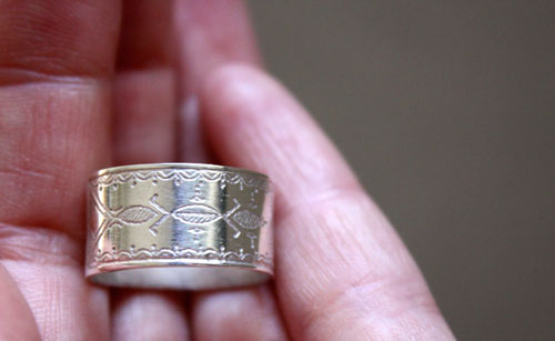 Nomad, tribal Tuareg ethnic ring in sterling silver