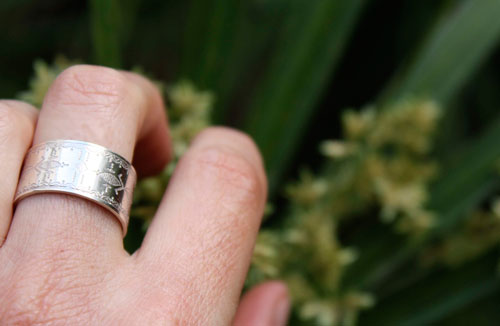 Nomad, tribal Tuareg ethnic ring in sterling silver