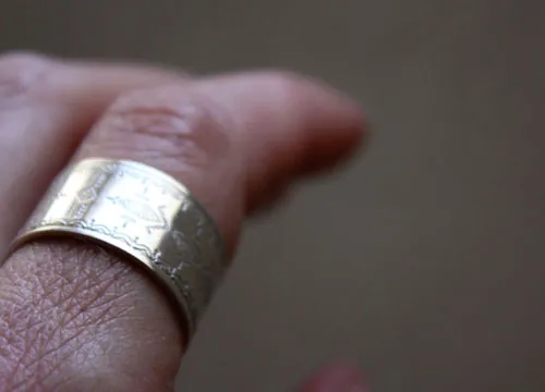 Nomad, tribal Tuareg ethnic ring in sterling silver