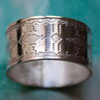 Nomad, tribal Tuareg ethnic ring in sterling silver