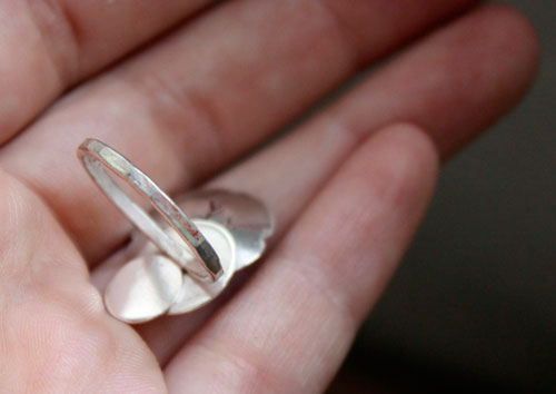 Nympheale, lotus water lily ring in sterling silver