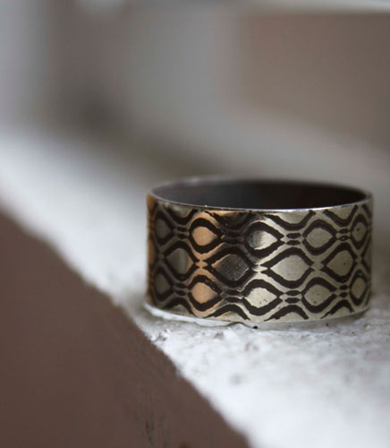 Neo, matrix ring in sterling silver