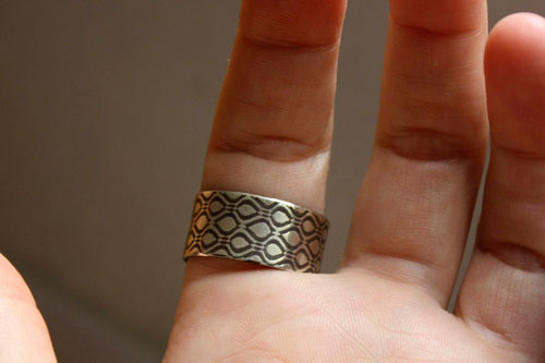 Neo, matrix ring in sterling silver