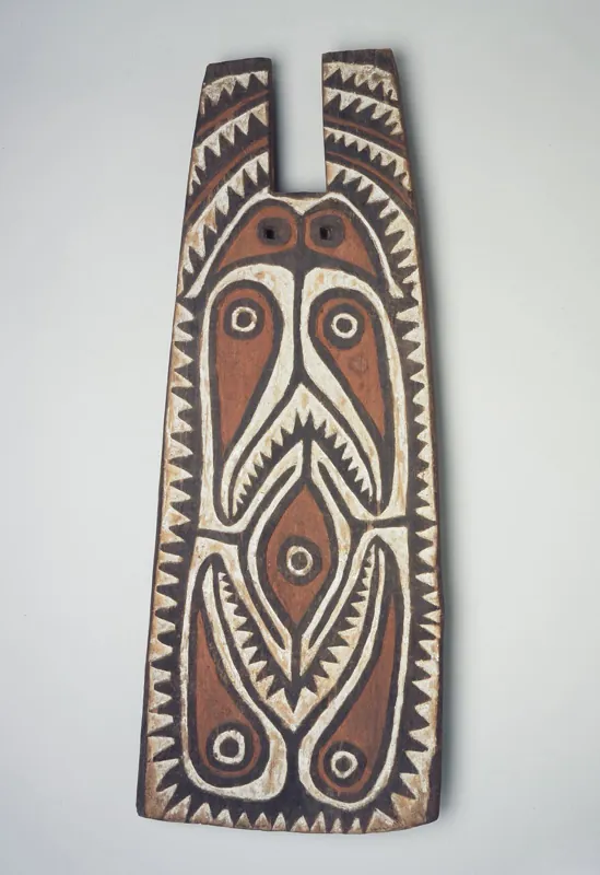 Oceanian shield, tribal earrings in sterling silver