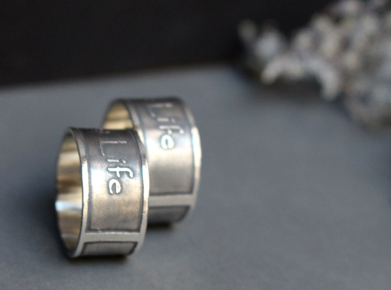 One love wedding bands, declaration inspired by U2 ring in silver