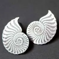 Ophite, Ammonites stud earrings in sterling silver