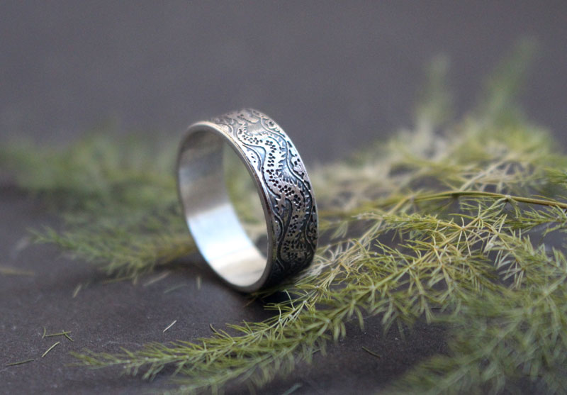Ouroboros, infinite dragon ring in sterling silver