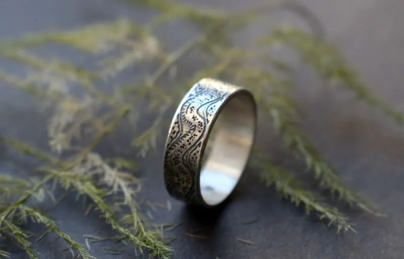 Ouroboros, infinite dragon ring in sterling silver