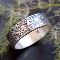 Ouroboros, infinite dragon ring in sterling silver