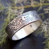 Ouroboros, infinite dragon ring in sterling silver