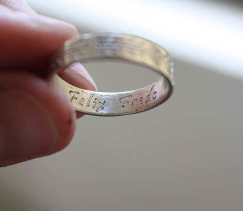 Plant harmony, botanical wedding ring in sterling silver