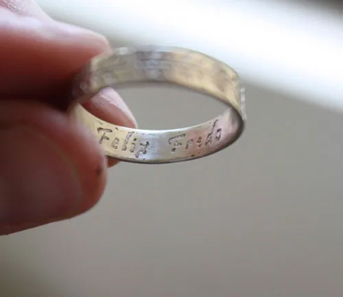 Plant harmony, botanical wedding ring in sterling silver