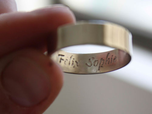 Plant harmony, botanical wedding ring in sterling silver