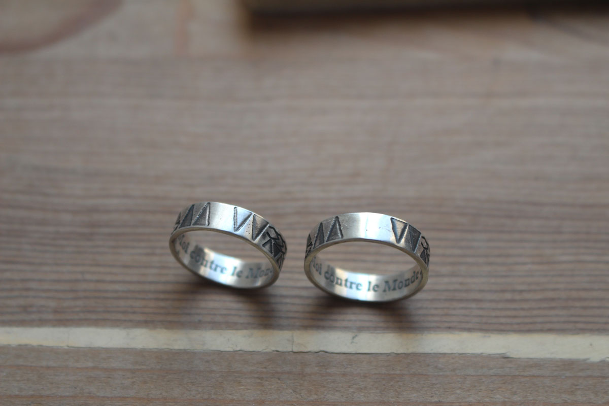 Polynesian, tattoo ring in sterling silver