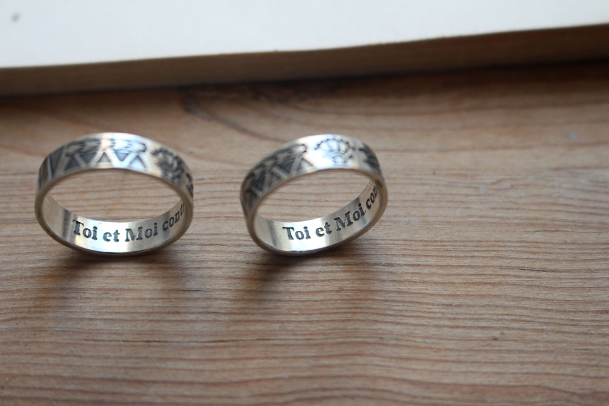 Polynesian, tattoo ring in sterling silver