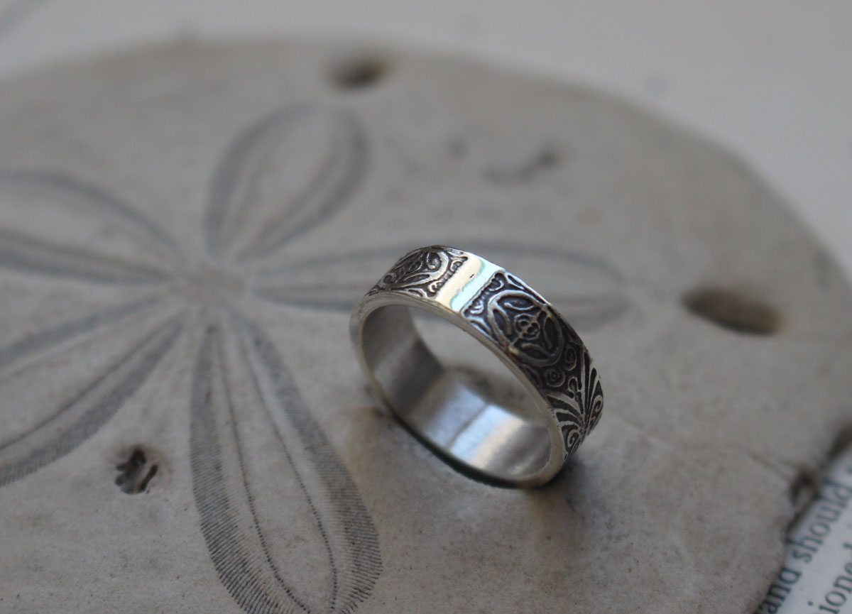 Polynesian tattoo, Pacific tradition ring in silver