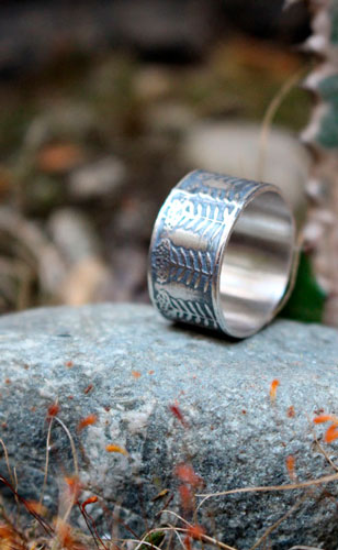 Queen Anne’s lace, umbel flower ring in sterling silver