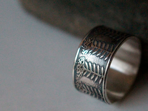Queen Anne’s lace, umbel flower ring in sterling silver