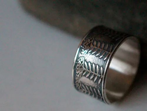 Queen Anne’s lace, umbel flower ring in sterling silver