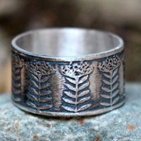 Queen Anne’s lace, umbel flower ring in sterling silver