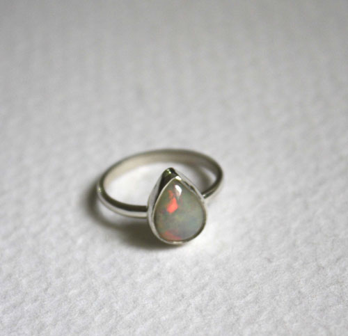 Queen of Sheba, mythical African kingdom ring in silver and Ethiopian opal