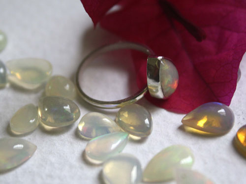 Queen of Sheba, mythical African kingdom ring in silver and Ethiopian opal