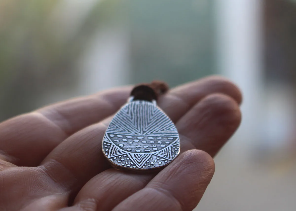 Riji, Aboriginal Australian necklace in silver