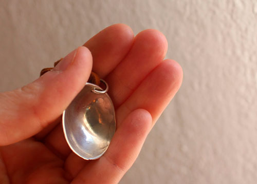 Rock Art, Prehistoric hunting scene necklace in silver