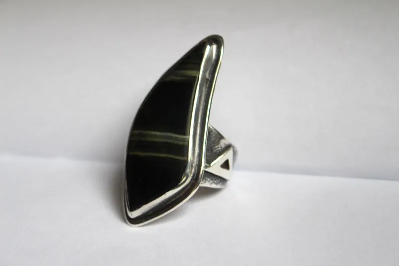 Runes of life, nordic ring in sterling silver and Tiger’s Eye